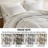 Madison Park Cora  Rayon Cotton Blend 3-pc. Easy Care Duvet Cover Set