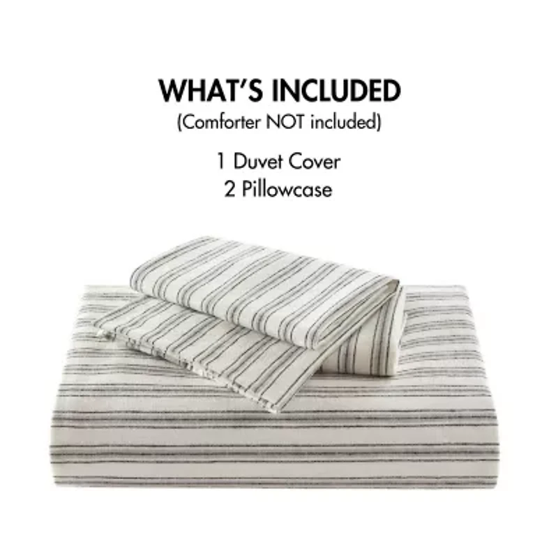 Madison Park Cora  Rayon Cotton Blend 3-pc. Easy Care Duvet Cover Set