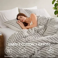 Madison Park Cora  Rayon Cotton Blend 3-pc. Easy Care Duvet Cover Set
