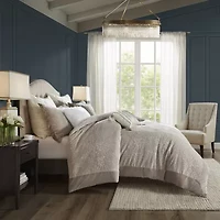 Madison Park Signature Pescal Velvet 8-pc Comforter Set with Decorative Pillows