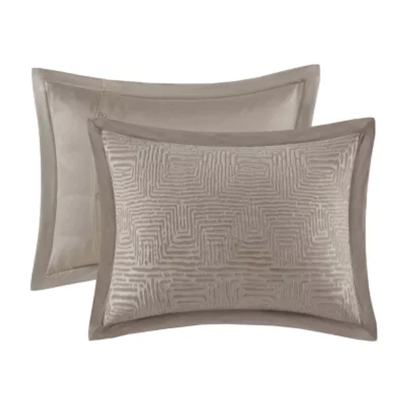 Madison Park Signature Pescal Velvet 8-pc Comforter Set with Decorative Pillows