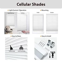 Eco Estates Honeycomb Cut-To-Width Cordless Light-Filtering Cellular Shade