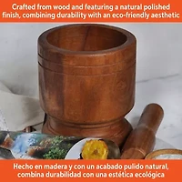 IMUSA Jumbo 2-pc. Wood Mortar and Pestle Set
