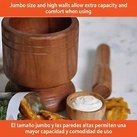 IMUSA Jumbo 2-pc. Wood Mortar and Pestle Set