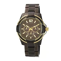 Armitron® Mens Gunmetal Gold-Tone Chronograph Bracelet Watch