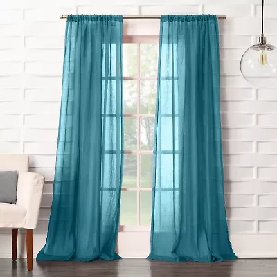 Lichtenberg Lola Rod Pocket Sheer Single Curtain Panel