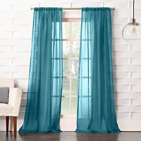 Lichtenberg Lola Rod Pocket Sheer Single Curtain Panel