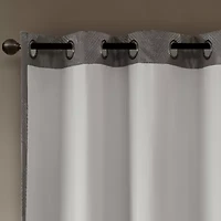 Madison Park Abel Jacquard Grommet Top 100% Blackout Single Curtain Panel
