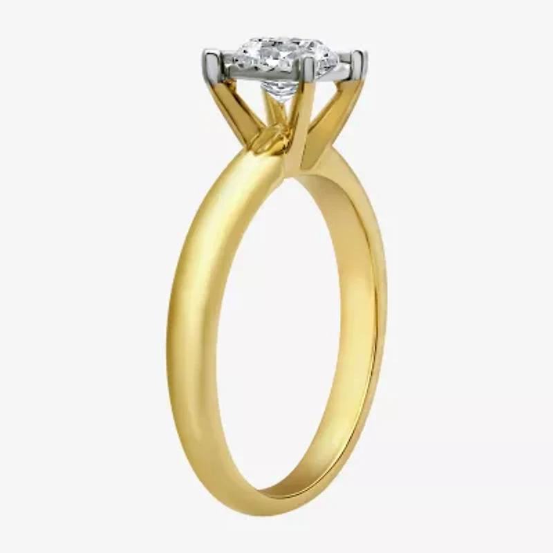 (H-I / I1) Round 1 1/2 CT. T.W. Lab Grown Diamond Bridal Set 10K or 14K Gold