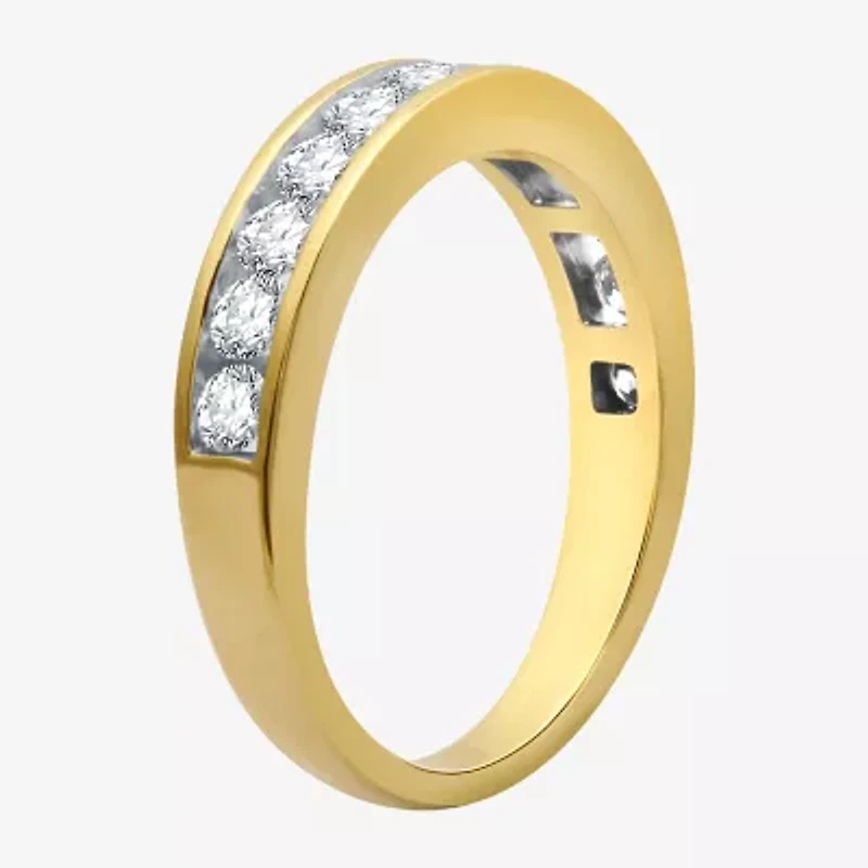 (H-I / I1) Round 1 1/2 CT. T.W. Lab Grown Diamond Bridal Set 10K or 14K Gold