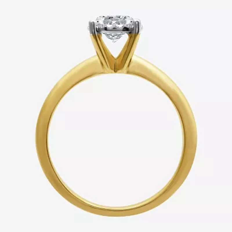 (H-I / I1) Round 1 1/2 CT. T.W. Lab Grown Diamond Bridal Set 10K or 14K Gold