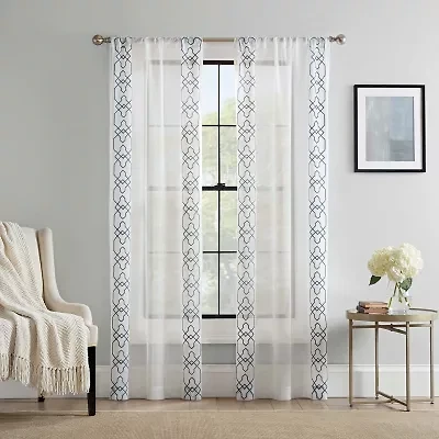 Vue Soren Rod Pocket Sheer Set of 2 Curtain Panel