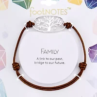 Footnotes Family Pure Silver Over Brass 8 Inch Cord Bracelets