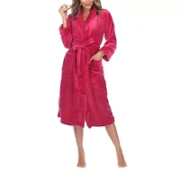 White Mark Womens Long Sleeve Length Robe