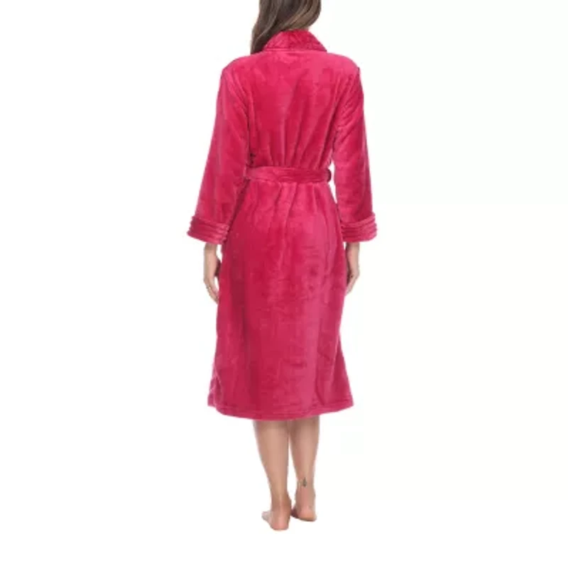 White Mark Womens Long Sleeve Length Robe