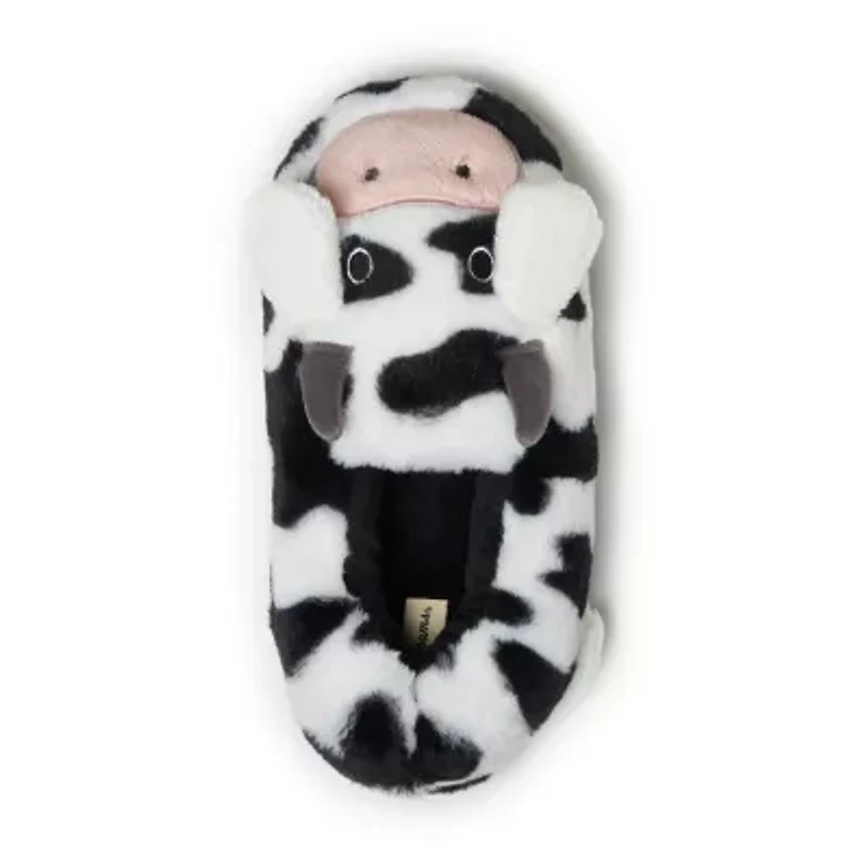 Dearfoams Adult Critter Closed Back Womens Memory Foam Slip-On Slippers