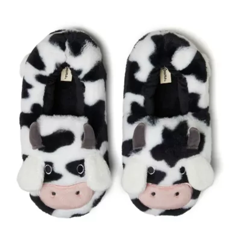 Dearfoams Adult Critter Closed Back Womens Memory Foam Slip-On Slippers