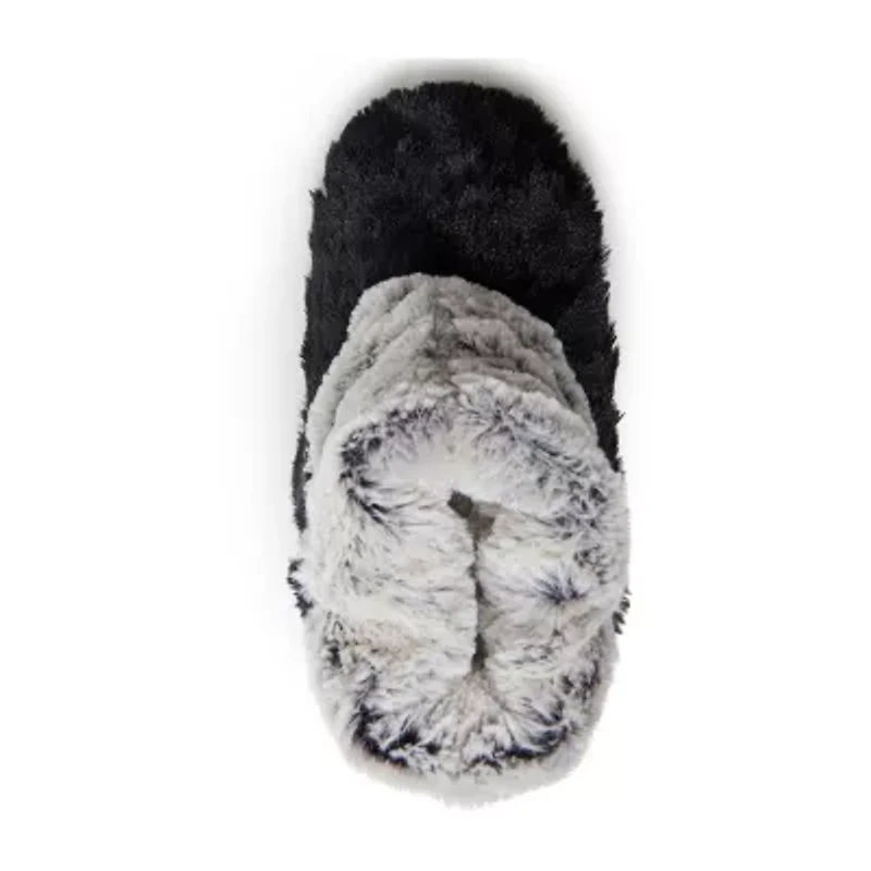 Dearfoams Beth Furry Womens Memory Foam Bootie Slippers