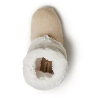 Dearfoams Beth Furry Womens Memory Foam Bootie Slippers