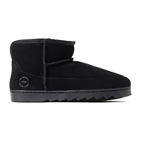 Dearfoams Gretchen Genuine Suede Mini Womens Memory Foam Bootie Slippers
