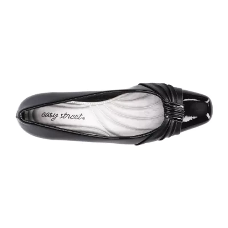Easy Street Waive Womens Square Kitten Heel Pumps