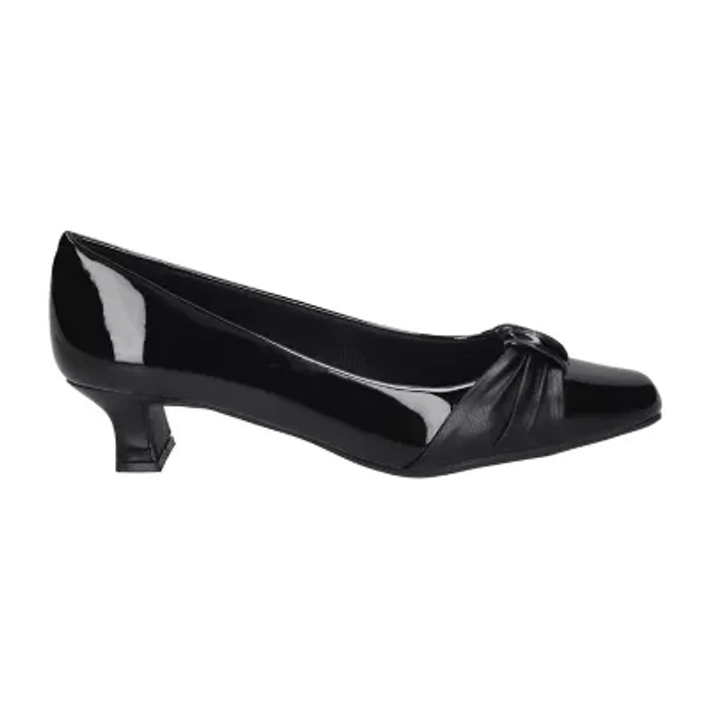 Easy Street Waive Womens Square Kitten Heel Pumps