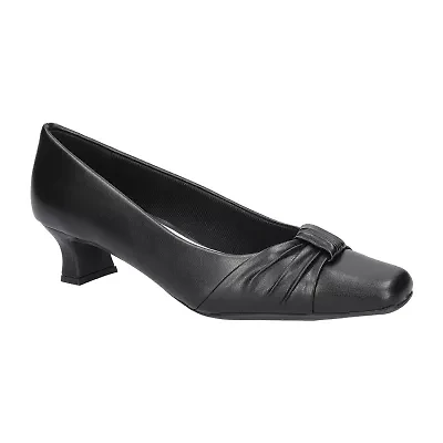 Easy Street Waive Womens Square Kitten Heel Pumps