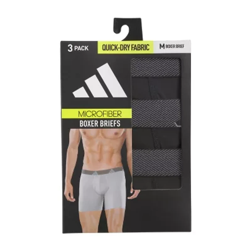 adidas Performance Microfiber Mens 3 Pack Boxer Briefs 5158584