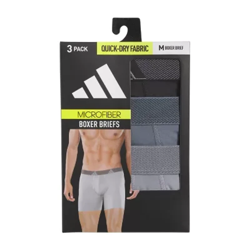 adidas Performance Microfiber Mens 3 Pack Boxer Briefs 5158584
