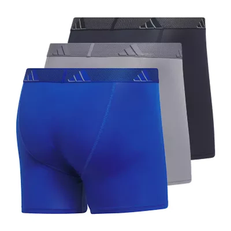 adidas Performance Microfiber Mens 3 Pack Comfort Waistband Trunks 5158586