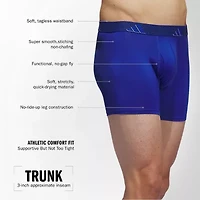 adidas Performance Microfiber Mens 3 Pack Comfort Waistband Trunks 5158586