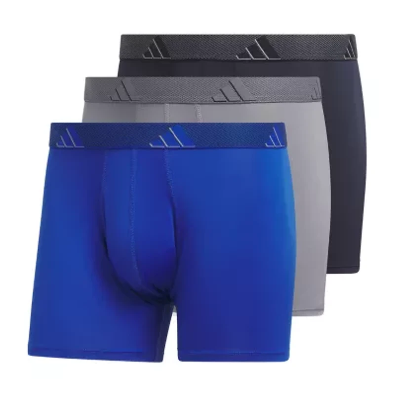 adidas Performance Microfiber Mens 3 Pack Comfort Waistband Trunks 5158586
