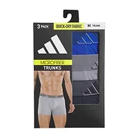 adidas Performance Microfiber Mens 3 Pack Comfort Waistband Trunks 5158586