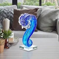 Dale Tiffany Iceland Wave Art Glass Sculpture