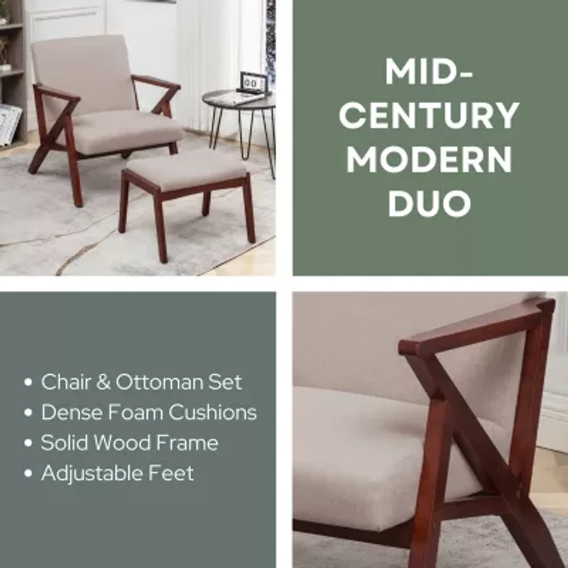 Cliff Chair & Ottoman Set
