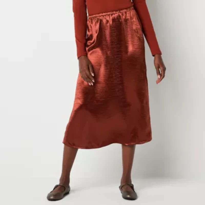 a.n.a Womens Midi A-Line Skirt
