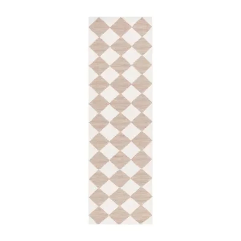 Martha Stewart Jackie Geometric Hand Tufted 27" X 96" Indoor Rectangular Runner
