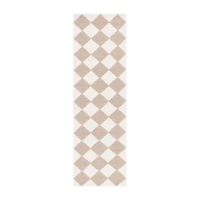 Martha Stewart Jackie Geometric Hand Tufted 27" X 96" Indoor Rectangular Runner
