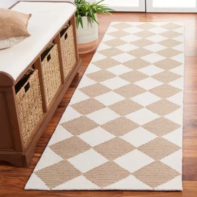 Martha Stewart Jackie Geometric Hand Tufted 27" X 96" Indoor Rectangular Runner