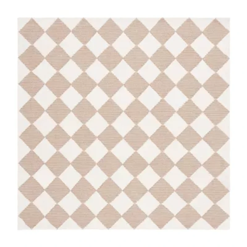 Martha Stewart Jackie Geometric Hand Tufted 6' X 6' Indoor Square Area Rug