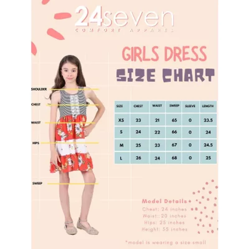 24sevenkid Big Kid Girls Sleeveless A-Line Dress