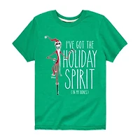 Little & Big Kid Boys Crew Neck Short Sleeve Regular Fit Nightmare Before Christmas Graphic T-Shirt