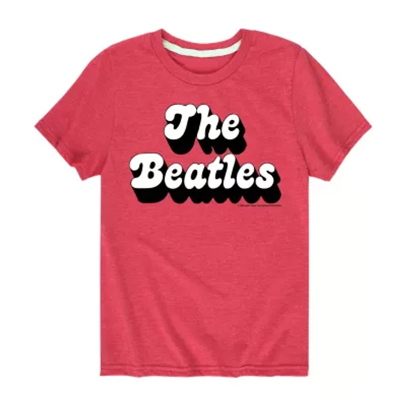 Little & Big Kid Boys Crew Neck Short Sleeve Regular Fit The Beatles Graphic T-Shirt
