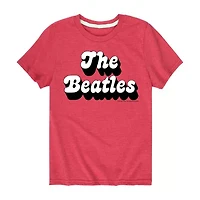 Little & Big Kid Boys Crew Neck Short Sleeve Regular Fit The Beatles Graphic T-Shirt