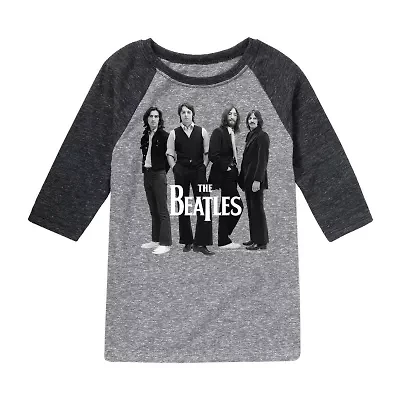 Little & Big Kid Boys Crew Neck 3/4 Sleeve Regular Fit The Beatles Graphic T-Shirt