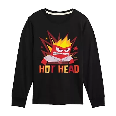 Little & Big Kid Boys Crew Neck Long Sleeve Regular Fit Inside Out Graphic T-Shirt