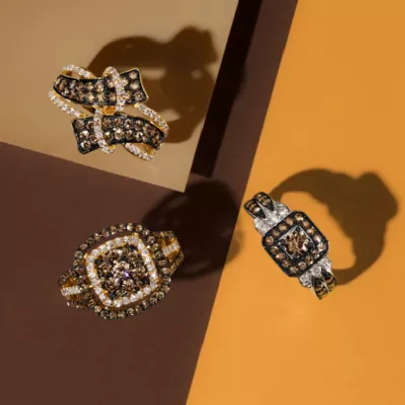 Le Vian® Ring featuring 3/4 CT. Chocolate Diamonds® 1 3/8 Nude Diamonds™ set 14K Strawberry, Honey, or Vanilla Gold®