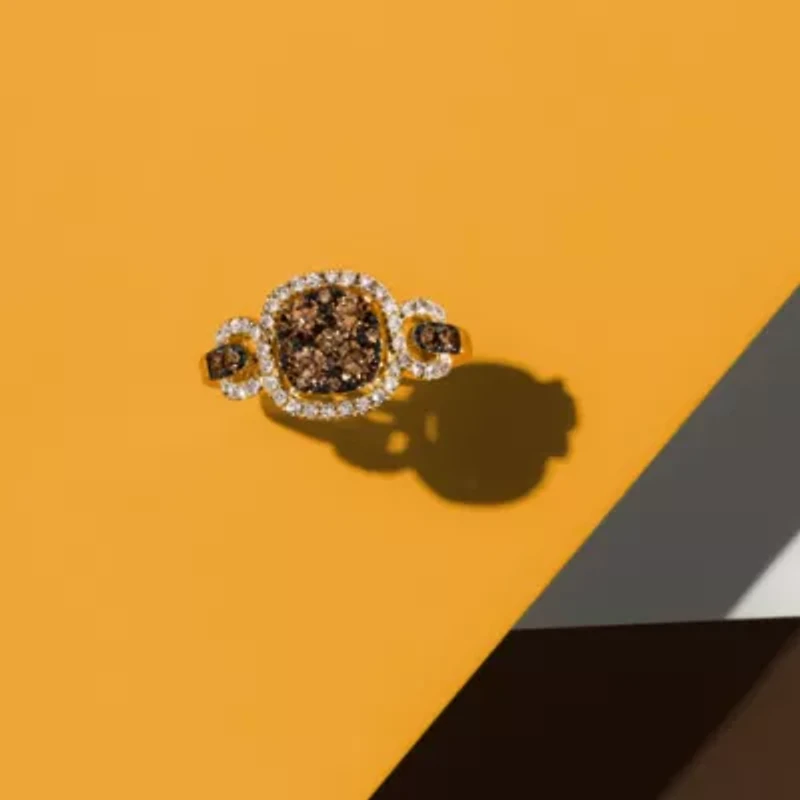 Le Vian® Grand Sample Sale™ Ring featuring 3/4 CT. Chocolate Diamonds® 1/3 Nude Diamonds™ set 14K Honey Gold™