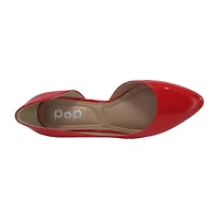 Pop Avienna Womens Pointed Closed Toe Cone Heel Pumps