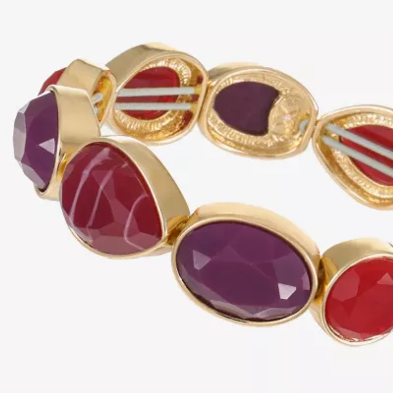 Mixit Gold Tone & Red Womens Stretch Bracelet
